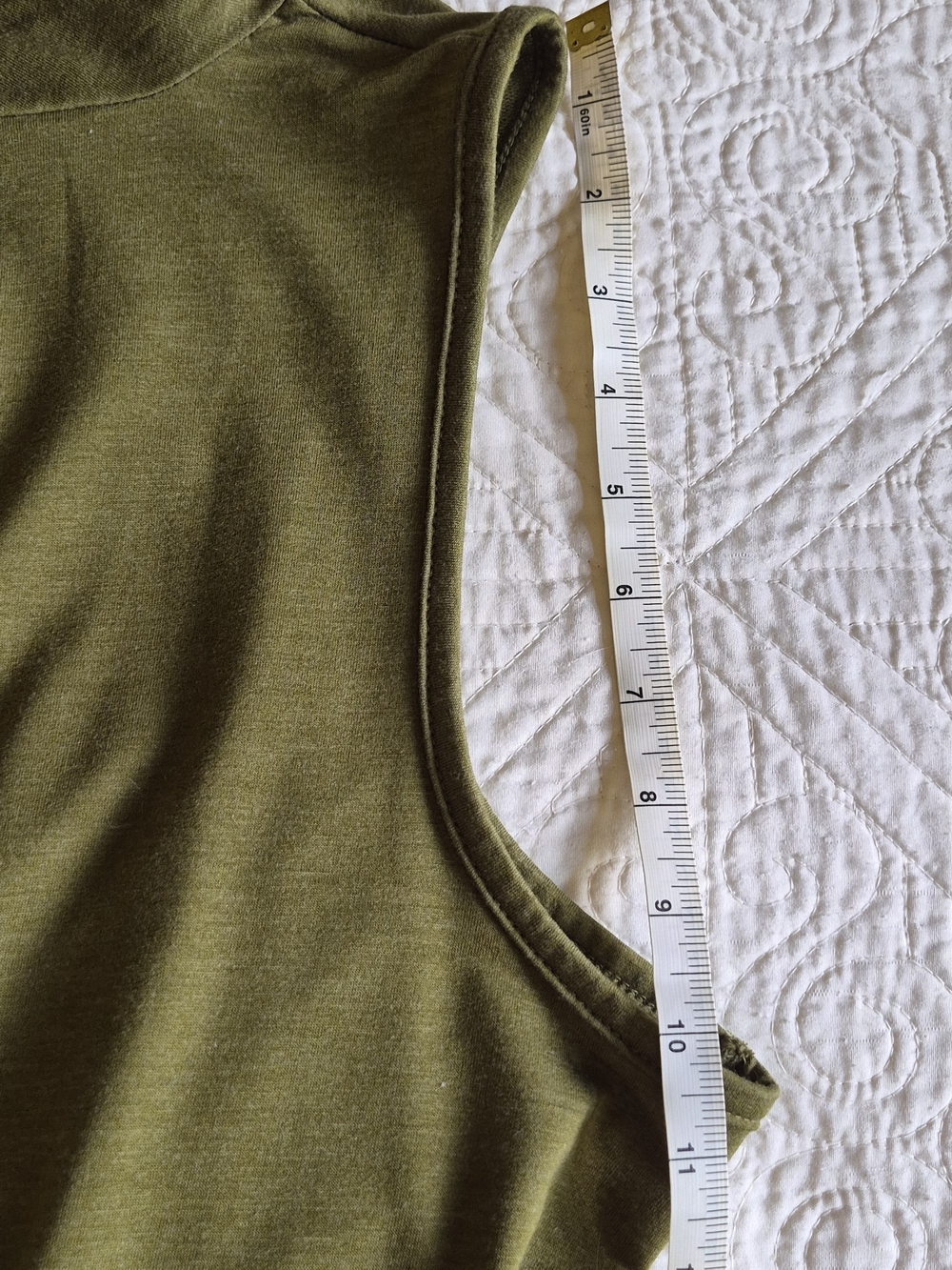 Olivia Sky Olive Green Draped Open-Front Vest - Picture 8 of 10